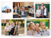 Выпускной альбом для 4 класса Акварель ваша школа на обложке 3 разворота Москва Санкт-Петербург заказать выпускной альбом