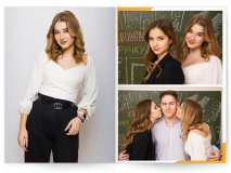 Выпускной альбом для 4 9 11 класса Бело-Желтый Москва Санкт-Петербург заказать выпускной альбом
